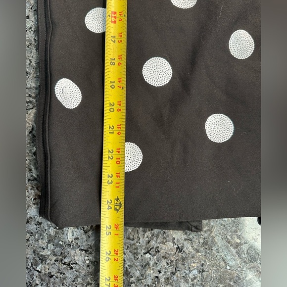 White House Black Market Black White Sequin Polka Dot Pencil Skirt Size 00 NWT - Picture 5 of 9